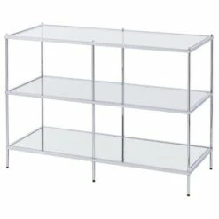 Benton Glam Mirrored Console Table - Chrome - Aiden Lane -Console Tables Sales unnamed file 2871