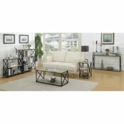 Tucson Deluxe 2 Tier Console Table Faux Birch - Breighton Home -Console Tables Sales unnamed file 291