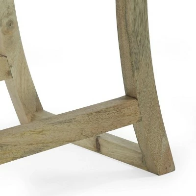 Meagher Rustic Handcrafted Mango Wood Console Table Natural - Christopher Knight Home 7 Meagher Rustic Handcrafted Mango Wood Console Table Natural - Christopher Knight Home - Image 5