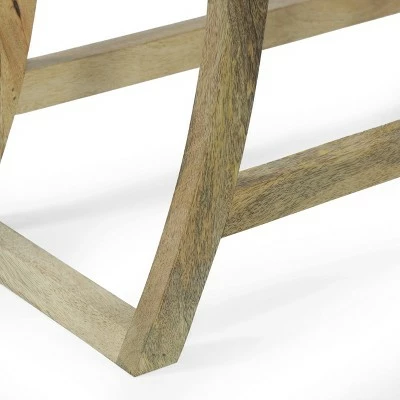 Meagher Rustic Handcrafted Mango Wood Console Table Natural - Christopher Knight Home 9 Meagher Rustic Handcrafted Mango Wood Console Table Natural - Christopher Knight Home - Image 7