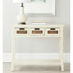 Autumn 3 Drawer Console - Vintage Cream - Safavieh