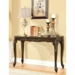 Jennifer Traditional Cabriole Sofa Table Dark Red - HOMES: Inside + Out
