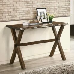 Coupla Cross X Leg Sofa Table Walnut - HOMES: Inside + Out