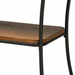 Akram Rustic Wood and Metal Console Table Walnut/Black - Baxton Studio -Console Tables Sales unnamed file 2964