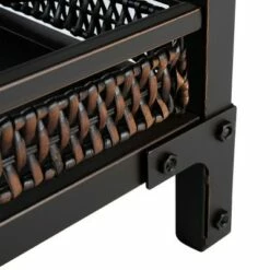 Dinesh Console With Storage Shelf - Black/Dark Walnut - Safavieh -Console Tables Sales unnamed file 3003