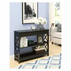 Oxford 1 Drawer Console Table Espresso - Breighton Home -Console Tables Sales unnamed file 304