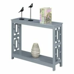 Town Square Console Table with Shelf Gray - Breighton Home -Console Tables Sales unnamed file 3041