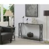 Tucson Console Table with Shelf Gray Faux Marble/Black - Breighton Home -Console Tables Sales unnamed file 3061