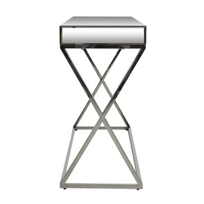 Murley Modern Glam Console Table with Mirror Tabletop Silver - Christopher Knight Home 5 Murley Modern Glam Console Table with Mirror Tabletop Silver - Christopher Knight Home - Image 3