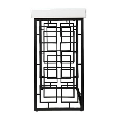 Cobepers Contemporary Console Table Brown/White - Aiden Lane 6 Cobepers Contemporary Console Table Brown/White - Aiden Lane - Image 4