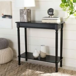 Tinsley Rectangular Console Table - Safavieh Black