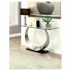 Juliana Console Table Silver/Black - HOMES: Inside + Out
