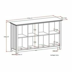 Normandy 8 Cube Storage Sofa Table - Wyndenhall Gold/brown -Console Tables Sales unnamed file 3211