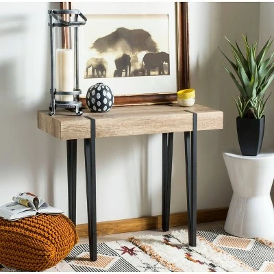 Alyssa Wood Top Console Table Brown - Safavieh 3 Alyssa Wood Top Console Table Brown - Safavieh
