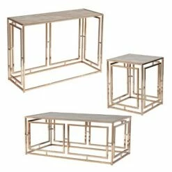 Glenshippe Faux Marble Console Table Champagne - Aiden Lane -Console Tables Sales unnamed file 3250