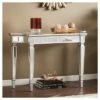 Glenrose Glam Mirrored Console Table - Matte Silver - Aiden Lane