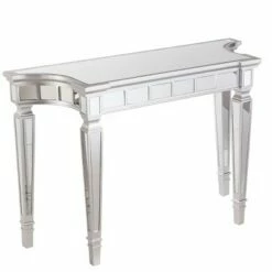 Glenrose Glam Mirrored Console Table - Matte Silver - Aiden Lane -Console Tables Sales unnamed file 3295
