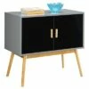 Oslo Storage Console Gray/Black - Breighton Home