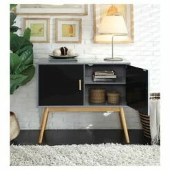 Oslo Storage Console Gray/Black - Breighton Home -Console Tables Sales unnamed file 3311
