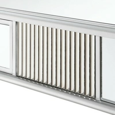 French Country 1 Drawer Mirrored Desk Console Table Silver - Breighton Home 7 French Country 1 Drawer Mirrored Desk Console Table Silver - Breighton Home - Image 5