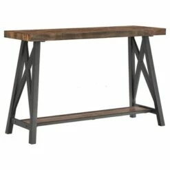 Lanshire Rustic Industrial Metal & Wood Entry Console Table - Inspire Q Brown 18 Lanshire Rustic Industrial Metal & Wood Entry Console Table - Inspire Q Brown -Console Tables Sales unnamed file 333