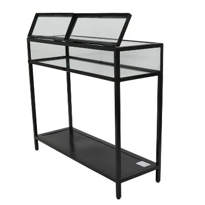 Decor Therapy Claira Glass and Metal Console Table Black - Décor Therapy 5 Decor Therapy Claira Glass and Metal Console Table Black - Décor Therapy - Image 3