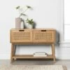 Hearth & Hand W/Magnolia Furniture Wood & Cane Console Table with Pull-Down Drawers - Hearth & Hand™ with Magnolia Black -Console Tables Sales unnamed file 34