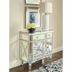 Sasha Mirrored 1Drawer 2Door Console - Powell Company -Console Tables Sales unnamed file 3434