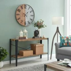 Modern Industrial Console Table Metal/Distressed Wood - Danya B. -Console Tables Sales unnamed file 3452