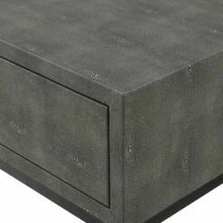 Faux Shagreen Modern 2 Drawer Entry Table - Saracina Home Gray -Console Tables Sales unnamed file 3460