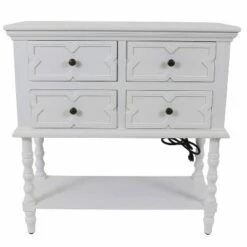 Decor Therapy Mona Four Drawer Console Table - Décor Therapy White -Console Tables Sales unnamed file 3507