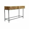 Mango Wood and Metal Console Table Natural Oak - The Urban Port -Console Tables Sales unnamed file 3582