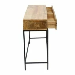 Mango Wood and Metal Console Table Natural Oak - The Urban Port 14 Mango Wood and Metal Console Table Natural Oak - The Urban Port -Console Tables Sales unnamed file 3587