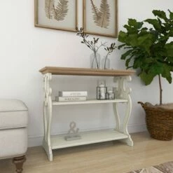 Olivia & May Farmhouse Wood Console Table White - Olivia & May 28 Olivia & May Farmhouse Wood Console Table White - Olivia & May -Console Tables Sales unnamed file 3623