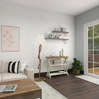 Olivia & May Farmhouse Wood Console Table White - Olivia & May 14 Olivia & May Farmhouse Wood Console Table White - Olivia & May - Image 12