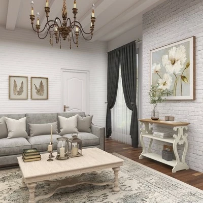 Olivia & May Farmhouse Wood Console Table White - Olivia & May 16 Olivia & May Farmhouse Wood Console Table White - Olivia & May - Image 14