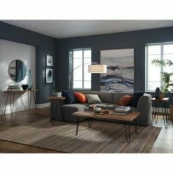 Alaterre Furniture Hairpin Natural Brown Live Edge Media Console Table Metal And Wood -Console Tables Sales unnamed file 3654