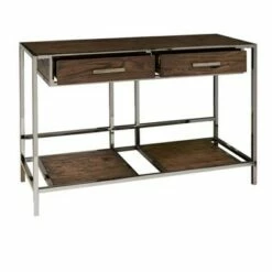 Modern Style Sofa Table Brown/Silver - HomeFare -Console Tables Sales unnamed file 369
