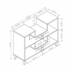 Alitano 6 Shelf Console Table White - miBasics -Console Tables Sales unnamed file 3726