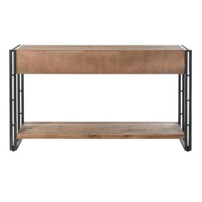 Calvin Console Table with Metal Frame Natural/Black - StyleCraft 6 Calvin Console Table with Metal Frame Natural/Black - StyleCraft - Image 4
