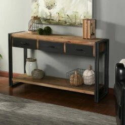 Calvin Console Table with Metal Frame Natural/Black - StyleCraft 11 Calvin Console Table with Metal Frame Natural/Black - StyleCraft -Console Tables Sales unnamed file 3747