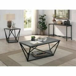 Rectangle Caroline Sofa Table Black - miBasics -Console Tables Sales unnamed file 3749