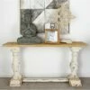 Olivia & May Vintage Wood Console Table White - Olivia & May