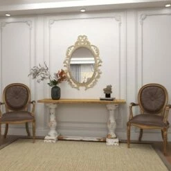 Olivia & May Vintage Wood Console Table White - Olivia & May -Console Tables Sales unnamed file 3800