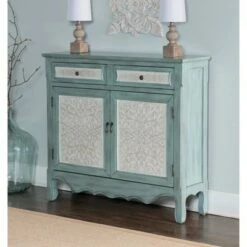 Duncan Cabinet Console Table Antique Blue - Powell Company -Console Tables Sales unnamed file 3858