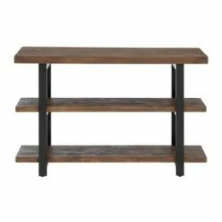 Pomona 2 Shelf Console Table Brown - Alaterre Furniture -Console Tables Sales unnamed file 3866