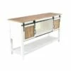 Olivia & May Farmhouse Storage Console Table Brown - Olivia & May