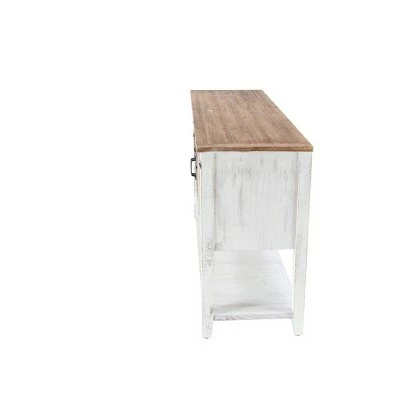 Olivia & May Farmhouse Storage Console Table Brown - Olivia & May 6 Olivia & May Farmhouse Storage Console Table Brown - Olivia & May - Image 4