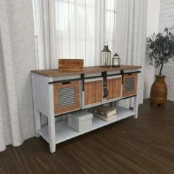 Olivia & May Farmhouse Storage Console Table Brown - Olivia & May 43 Olivia & May Farmhouse Storage Console Table Brown - Olivia & May -Console Tables Sales unnamed file 3913