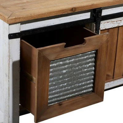 Olivia & May Farmhouse Storage Console Table Brown - Olivia & May 25 Olivia & May Farmhouse Storage Console Table Brown - Olivia & May - Image 23